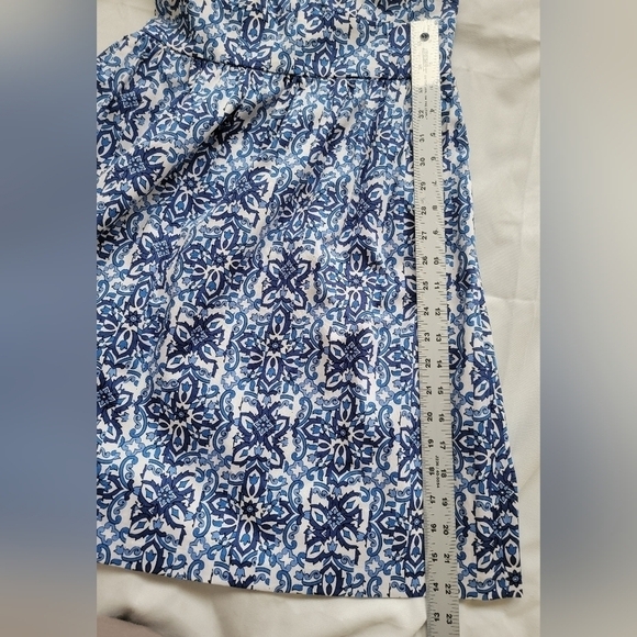 MILLY FOR DESIGN NATION Mini Dress Women's size 2 blue combo printed sleeveless - Picture 6 of 10